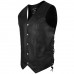 ARD Champs™ Black Cowhide Leather Classic Motorcycle Side Laces Biker/Club Vest